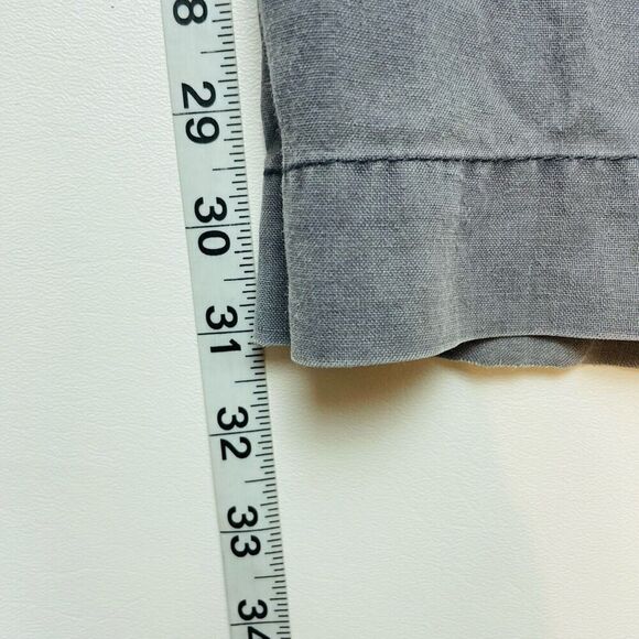 Sandro 100% Linen Pants Womens 14 Gray Wide Leg Elastic Drawstring Waist Beach - Picture 8 of 9